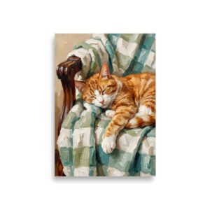 Alternative view of Sleeping Cat Painting Poster