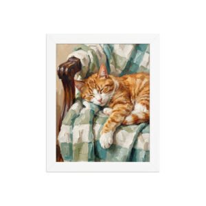 Alternative view of Sleeping Cat Painting Framed poster